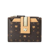 Γυναικείο δερμάτινο PVC πορτοφόλι Foxer 230029F καφέ