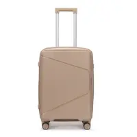 Βαλίτσα Καμπίνας Με Προέκταση AMBER (55x38x20-25cm) Μόκα AM1018