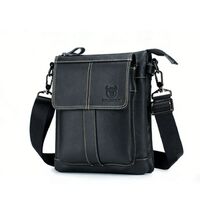 Δερμάτινο τσαντάκι ώμου Bull Captain DJB 666 μαύρο