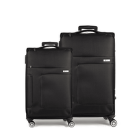 Βαλίτσα trolley Cardinal 3800 μεσαία μεγάλη 66x25x40 cm + 77x30x46 cm μαύρη