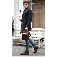 Τσαντάκι Ώμου Δερμάτινο Καφέ Cardinal 379