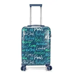 Βαλίτσα Καμπίνας Με Προέκταση Benzi (55x35x20-23cm) Μπλε/Πράσινο BZ5849