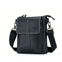 Δερμάτινο τσαντάκι ώμου Bull Captain DJB 666 μαύρο