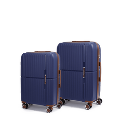 Βαλίτσες σκληρές Newcom N1596 (PP) μεσαία μεγάλη 67x22,5x43 cm + 76x29x49 cm μπλε