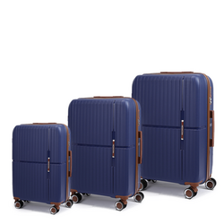 Βαλίτσες σκληρές Newcom N1596 (PP) σετ (σετ 3 τεμαχίων) 56x22x37 cm + 67x22,5x43 cm + 76x29x49 cm μπλε