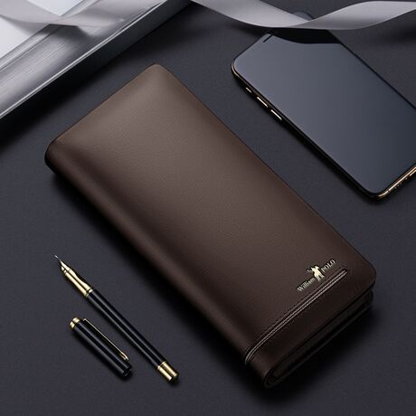 Δερμάτινο Ανδρικό πορτοφόλι William Polo 219 brown