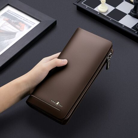 Δερμάτινο Ανδρικό πορτοφόλι William Polo 219 brown