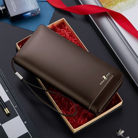 Δερμάτινο Ανδρικό πορτοφόλι William Polo 219 brown