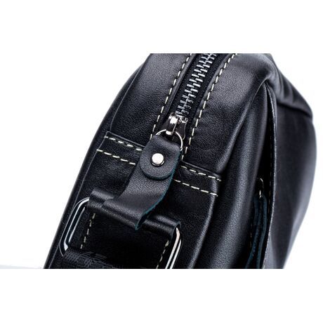 Τσαντάκι Ώμου Δερμάτινο Μαύρο Bull Captain DJB 228
