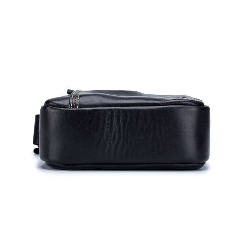 Τσαντάκι Ώμου Δερμάτινο Μαύρο Bull Captain DJB 228