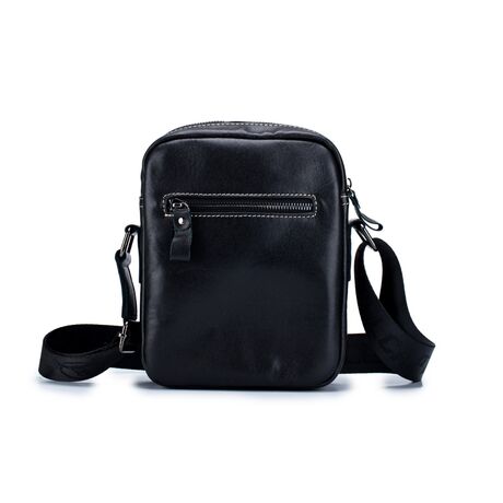 Τσαντάκι Ώμου Δερμάτινο Μαύρο Bull Captain DJB 228