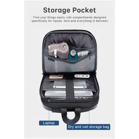 Σακίδιο πλάτης 24L Laptop 17,3” Bange 77115 Plus μαύρο