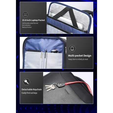 Σακίδιο πλάτης Αντικλεπτικό 24L Laptop 15,6” Bopai 61-19011 μαύρο