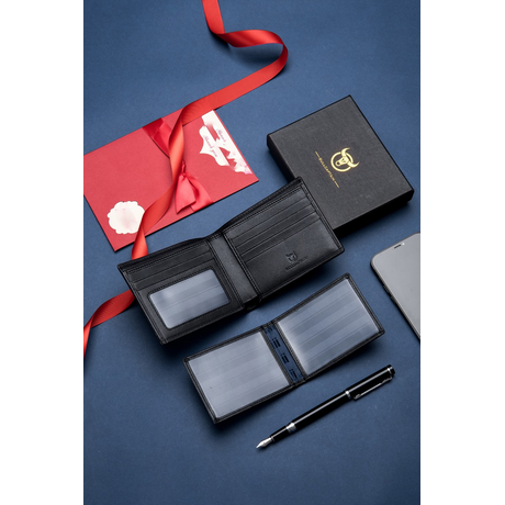 Δερμάτινο πορτοφόλι Bull Captain QB003 μαύρο