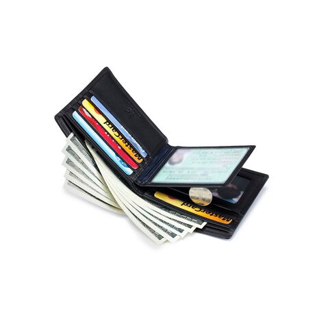 Δερμάτινο πορτοφόλι Bull Captain QB003 μαύρο