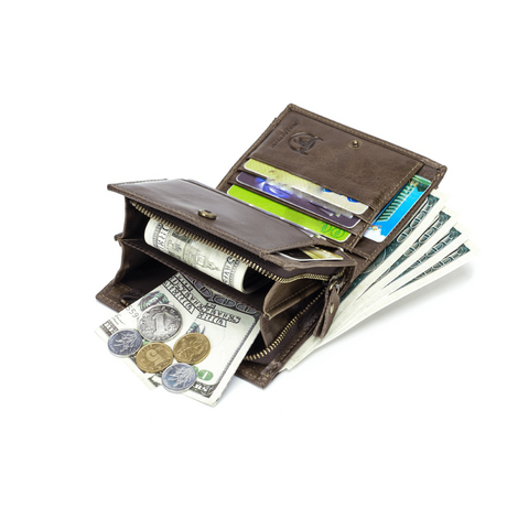 Δερμάτινο πορτοφόλι Bull Captain QB037 καφέ