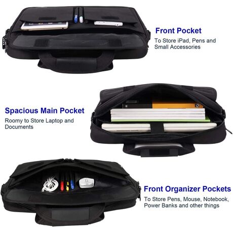 Υφασμάτινος Χαρτοφύλακας Taygeer 15,6  laptop 9,6L 1073 μαύρο