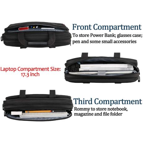 Υφασμάτινος Χαρτοφύλακας Matein 17   laptop 21L 1172 μαύρο