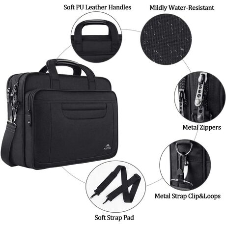 Υφασμάτινος Χαρτοφύλακας Matein 17   laptop 21L 1172 μαύρο
