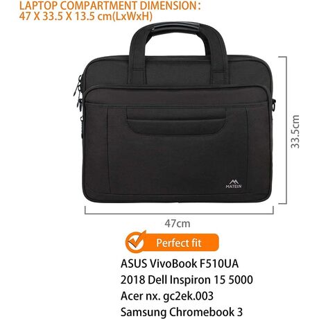Υφασμάτινος Χαρτοφύλακας Matein 17   laptop 21L 1172 μαύρο