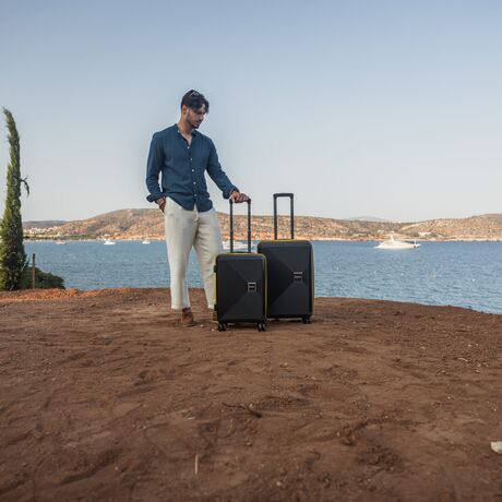 Βαλίτσα trolley Επεκτάσιμη Anniversary Cardinal (PP) μικρή μεσαία 2015 50/60 cm μαύρο