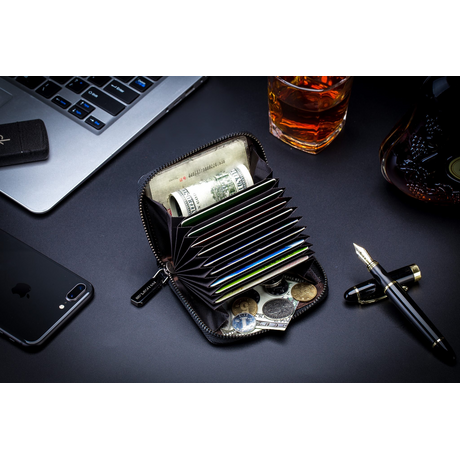 Δερμάτινο πορτοφόλι καρτοθήκη Bull Captain KB05 μαύρο