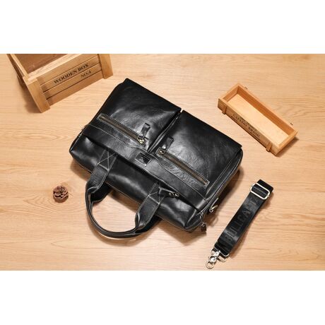 Δερμάτινος χαρτοφύλακας Bull Captain GWB-056 μαύρο