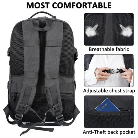 Σακίδιο πλάτης Military 32L  17,3” Matein 6056 μαύρο