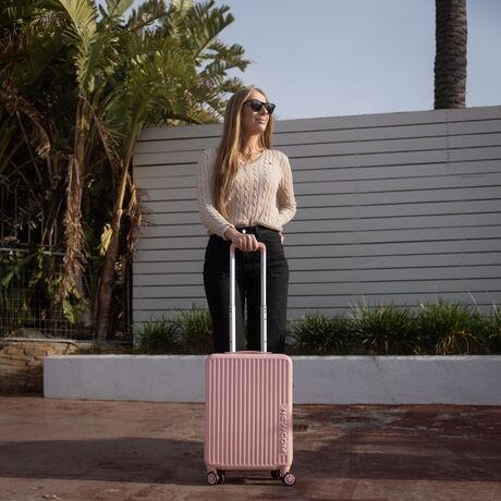 Βαλίτσα σκληρή  Newcom (ABS+PC) καμπίνας N1490/50 ροζ