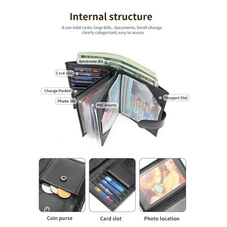 Δερμάτινο Ανδρικό Πορτοφόλι Cardinal 1131 μαύρο