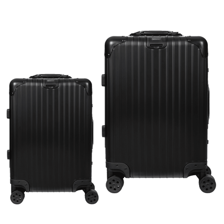 Σετ Βαλίτσες Αλουμινίου Καμπίνας &amp; Μεγάλη Newcom N1526 μαύρο