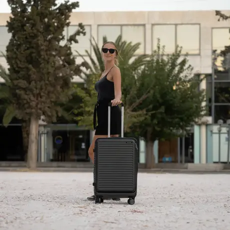 Βαλίτσα μεσαία 20 κιλών  Newcom (ABS+PC) N1605/60 dark grey