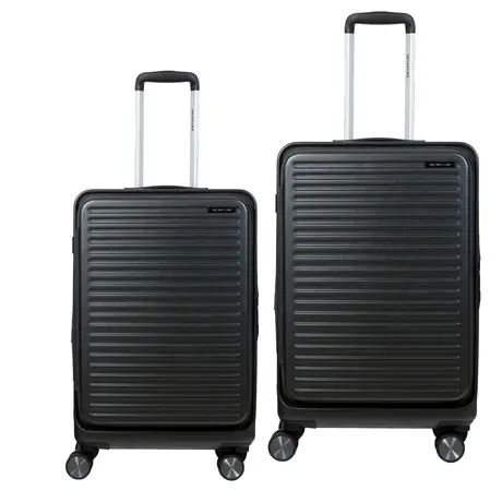 Βαλίτσες σετ Newcom (ABS+PC) μεσαία μεγάλη N1605 dark grey