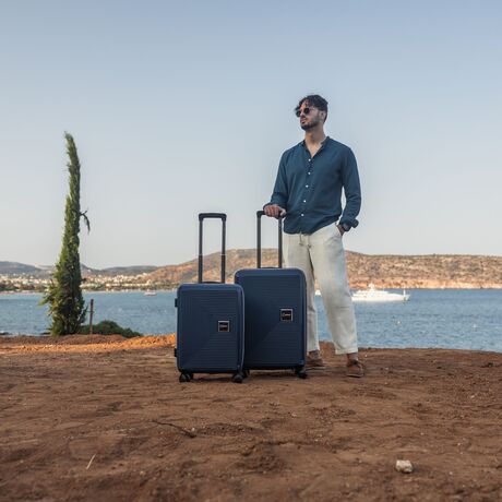 Βαλίτσα trolley Επεκτάσιμη Anniversary Cardinal (PP) μικρή μεσαία 2015 50/60 cm Σκούρο μπλέ