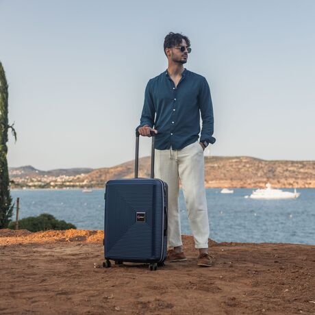 Βαλίτσα trolley Επεκτάσιμη Anniversary Cardinal (PP) μεσαία 2015/60cm Σκούρο μπλέ