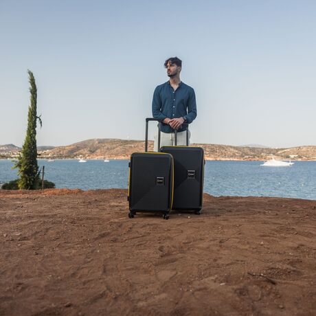 Βαλίτσες σετ Anniversary Cardinal (PP) μεσαία/μεγάλη 2015/60/70 μαύρο/κίτρινο