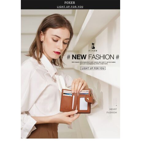 Γυναικείο PVC πορτοφόλι Foxer 230046F καφέ
