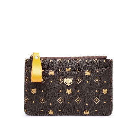 Γυναικείο δερμάτινο PVC πορτοφόλι Foxer 256005F καφέ