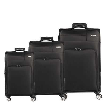 Βαλίτσες trolley (σετ 3 τεμαχίων) Cardinal 3700 μαύρη