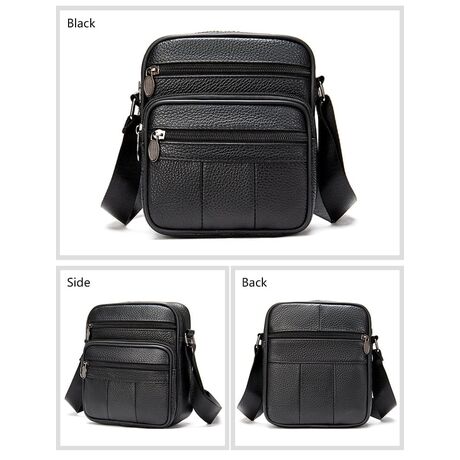 Δερμάτινο τσαντάκι ώμου Cardinal 500 μαύρο