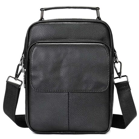 Τσαντάκι Ώμου Ανδρικό από Γνήσιο Δέρμα Cardinal 6102 black