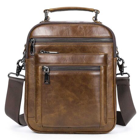 Ανδρική Δερματίνη Τσάντα Ώμου Cardinal 6156 καφέ