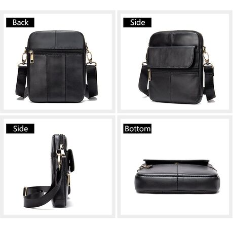 Δερμάτινο τσαντάκι ώμου Cardinal  7350 μαύρο