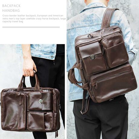 Δερμάτινος χαρτοφύλακας Σακίδιο πλάτης Cardinal 7423 coffee