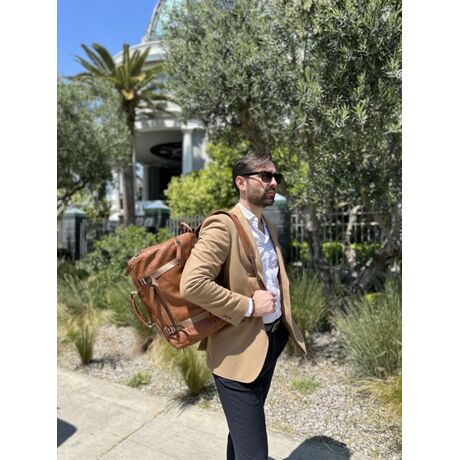 Δερμάτινο σακίδιο πλάτης/Σακ βουαγιάζ Cardinal 32L 7510 coffee