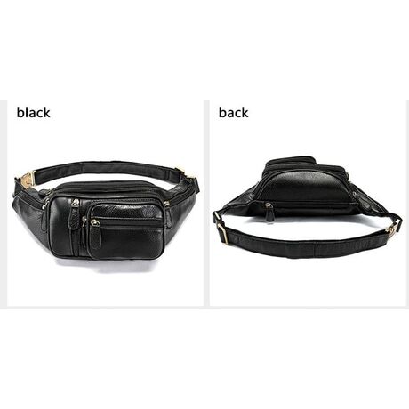 Τσαντάκι Μέσης Δερμάτινο Black Cardinal 8336