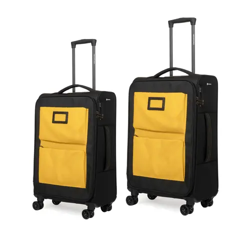 Βαλίτσες Υφασμάτινες σετ Newcom μεσαία μεγάλη N1618 yellow