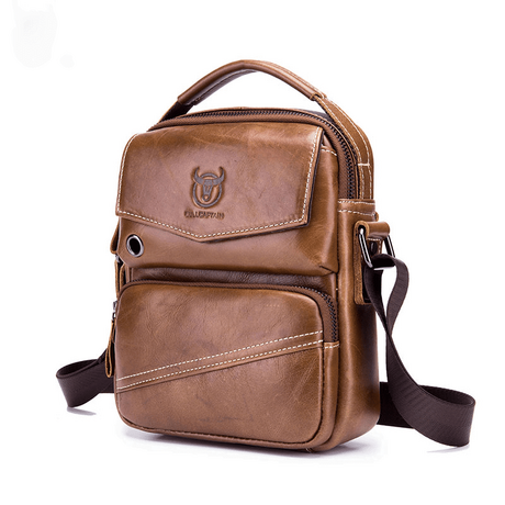 Δερμάτινο τσαντάκι ώμου Bull Captain  DJB 040 καφέ