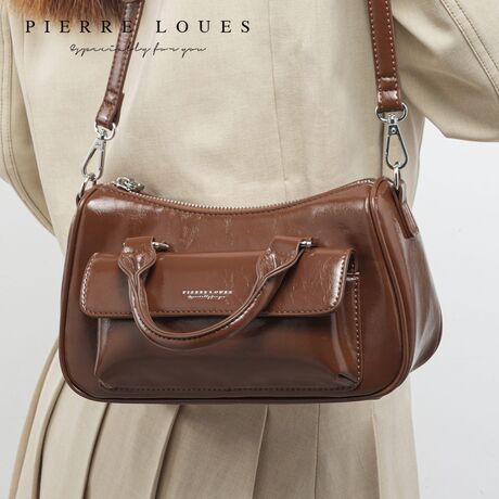 Γυναικεία Τσάντα Χειρός & Χιαστί Pierre Loues PL615-50 καφέ