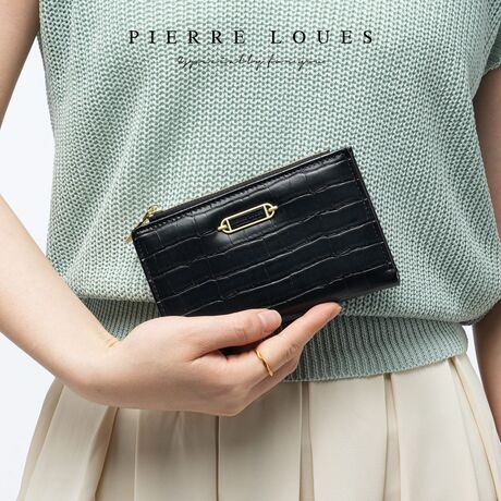 Γυναικείο Πορτοφόλι Κροκό Pierre Loues PL821-69 μαύρο